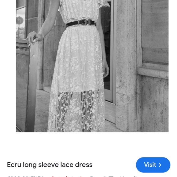 The Kooples Ecru Lace Sheer Details Embroidered Dress - Picture 11 of 13